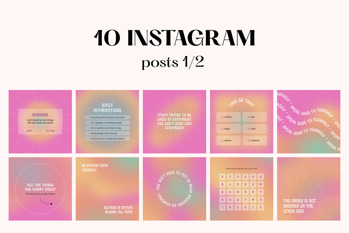 Canva Retro Dreams Instagram Bundle, a Social Media Template by Alice Store (Photo 3 of 8)