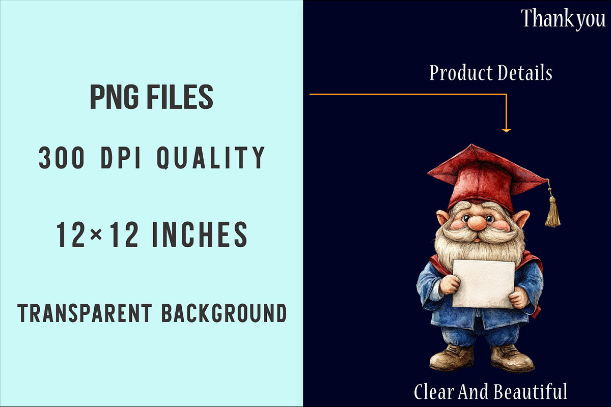 School Gnomes Clipart PNG, an Illustration by SinaCreation (Photo 4 of 5)