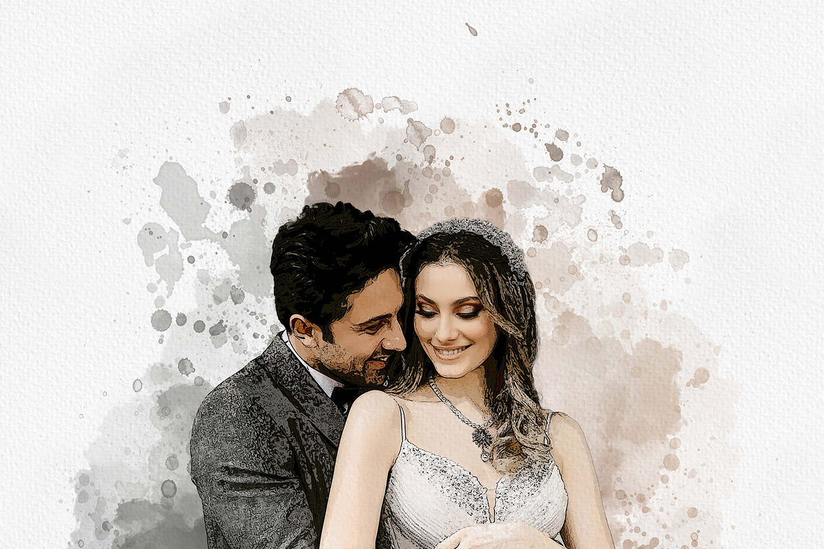 Wedding Watercolor Art Photo Effect, an Action Add-On by MRI STUDIO (Photo 19 of 22)