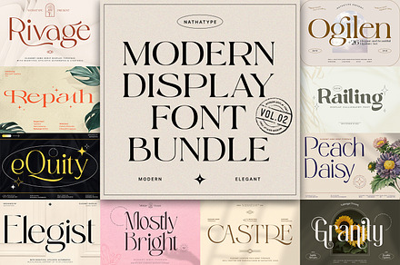 Modern Display Font Bundle 2