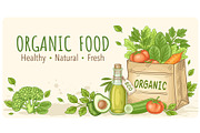 Organic Food and Eco Grocery Kit, a Food Illustration by Artspace (Thumbnail 9 of 11)
