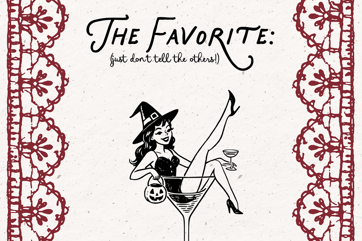 Martini Witch Clipart, Halloween, an Object Illustration by The October Creative (Photo 5 of 6)