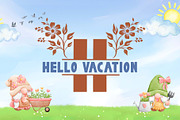 Beautiful Spring Flowers Monogram, a Handwritten Font by Yoga Letter (Thumbnail 4 of 6)