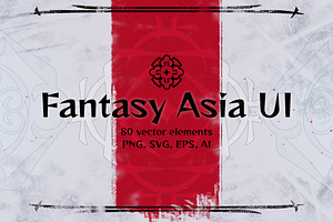 Fantasy Asia UI Set, an Object Illustration by Olga Ryzychenko