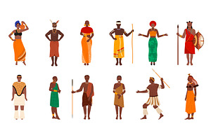 African indigenous people of tribe, a Person Illustration by Flashvector