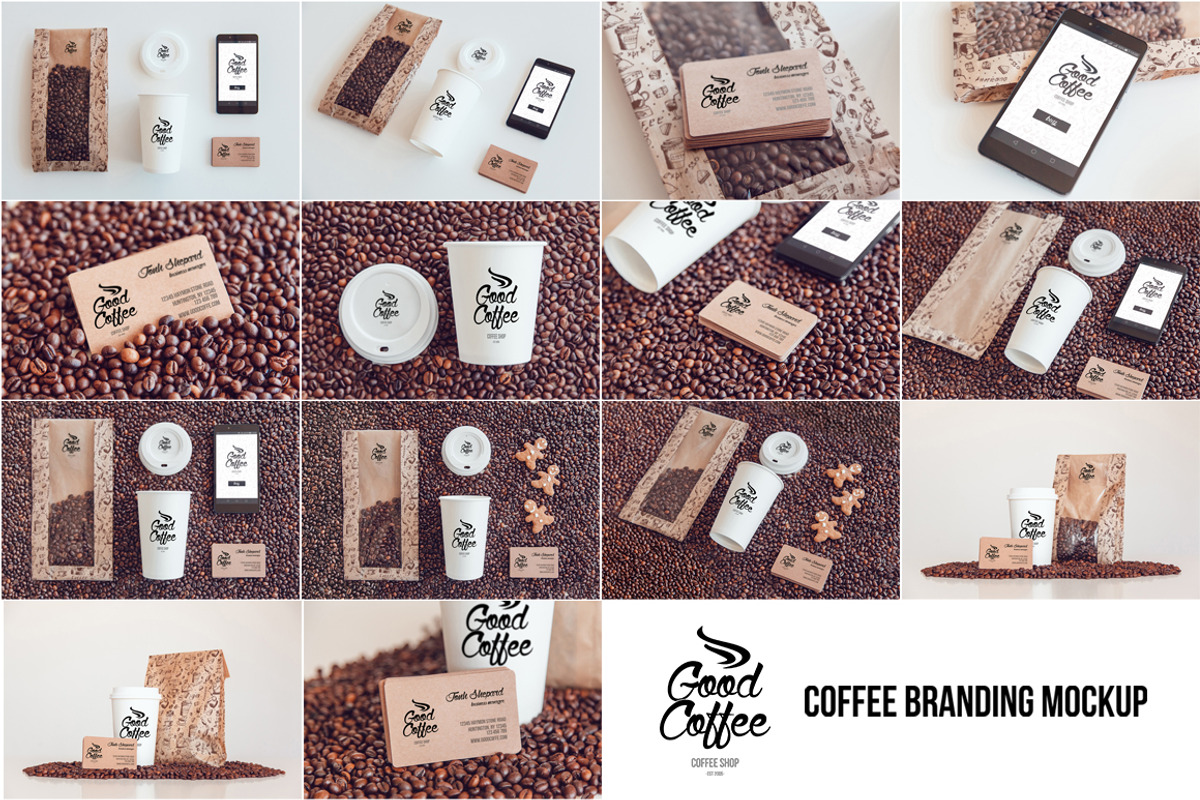 Coffee Branding Mock-up, a Cups & Container Mockup by Freeman Studio (Photo 3 of 16)
