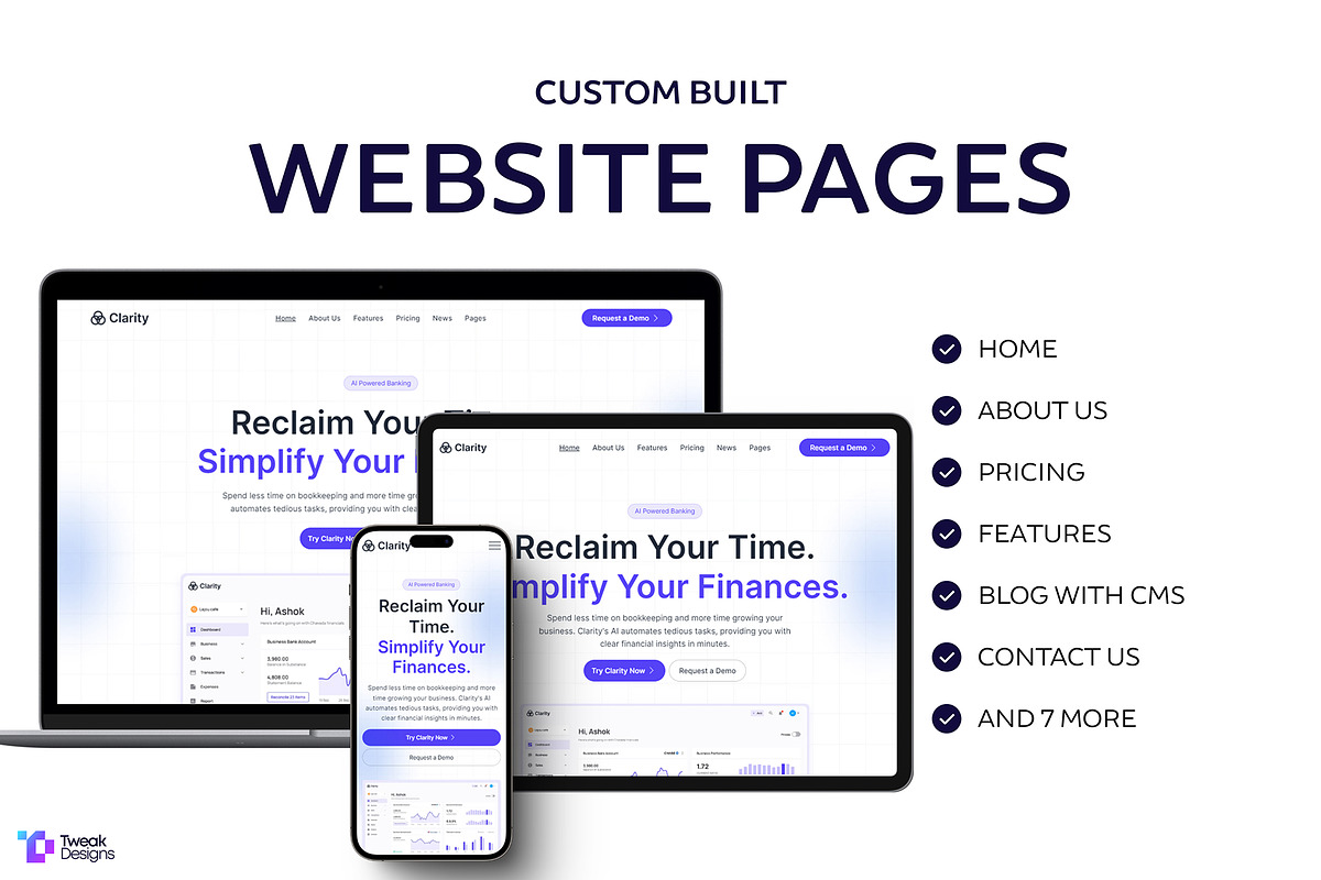 Clarity - AI & SaaS Website Template, a Wix Template by TweakDesigns (Photo 2 of 5)