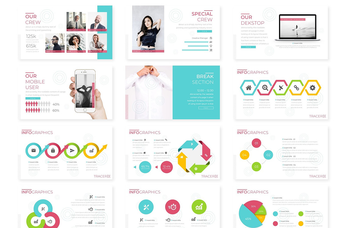 Tracer - Powerpoint Template, a Presentation Template by AQR Studio