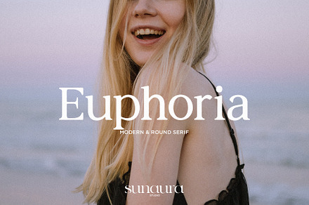 Euphoria - Modern & Round Serif, a Serif Font by Schrifted Type