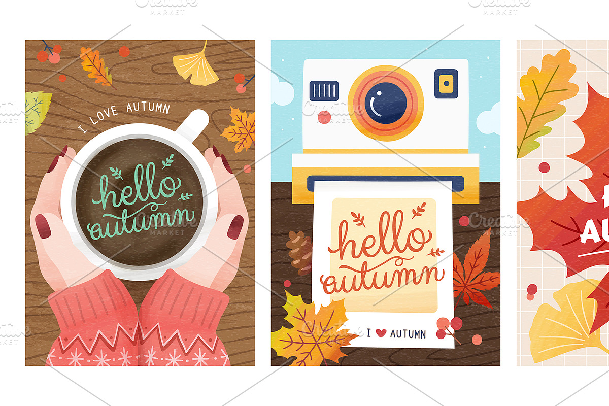 Autumn hygge cover collection, a Brochure Template by TotallypicRF
