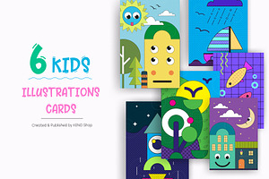 Cute Kids illustration posters. Art., a Decorative Illustration by KENO Mascots