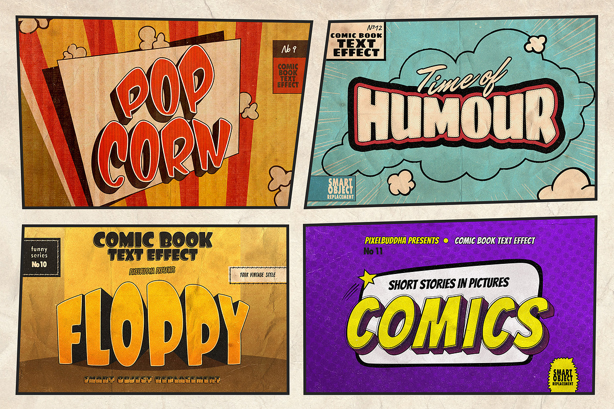 Marvelous Vintage Comics Bundle, a Brushes & More by pixelbuddha.net (Photo 5 of 13)