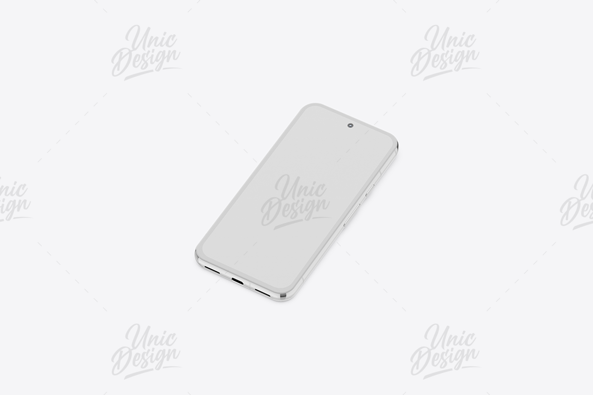 Google Pixel 8A Phone Mockup, an Android Mockup by UnicDesign (Photo 5 of 15)