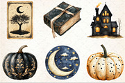 Beige & Black Halloween Clipart, an Illustration by Rose Art (Thumbnail 3 of 7)