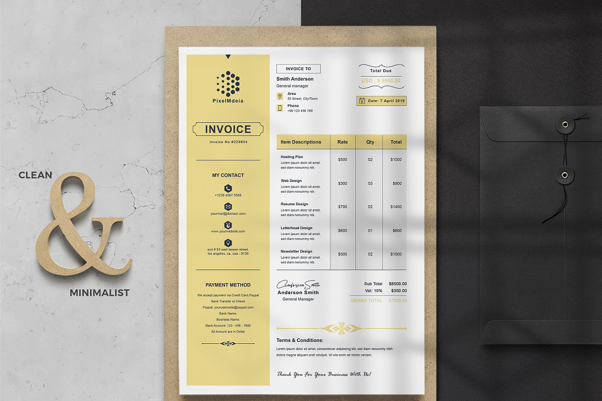 Invoice, a Stationery Template by TelaTemplates (Photo 7 of 8)