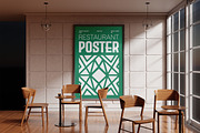 Restaurant Poster Mockup, an Advertising Mockup by Artlogs x Modaldesain (Thumbnail 1 of 3)