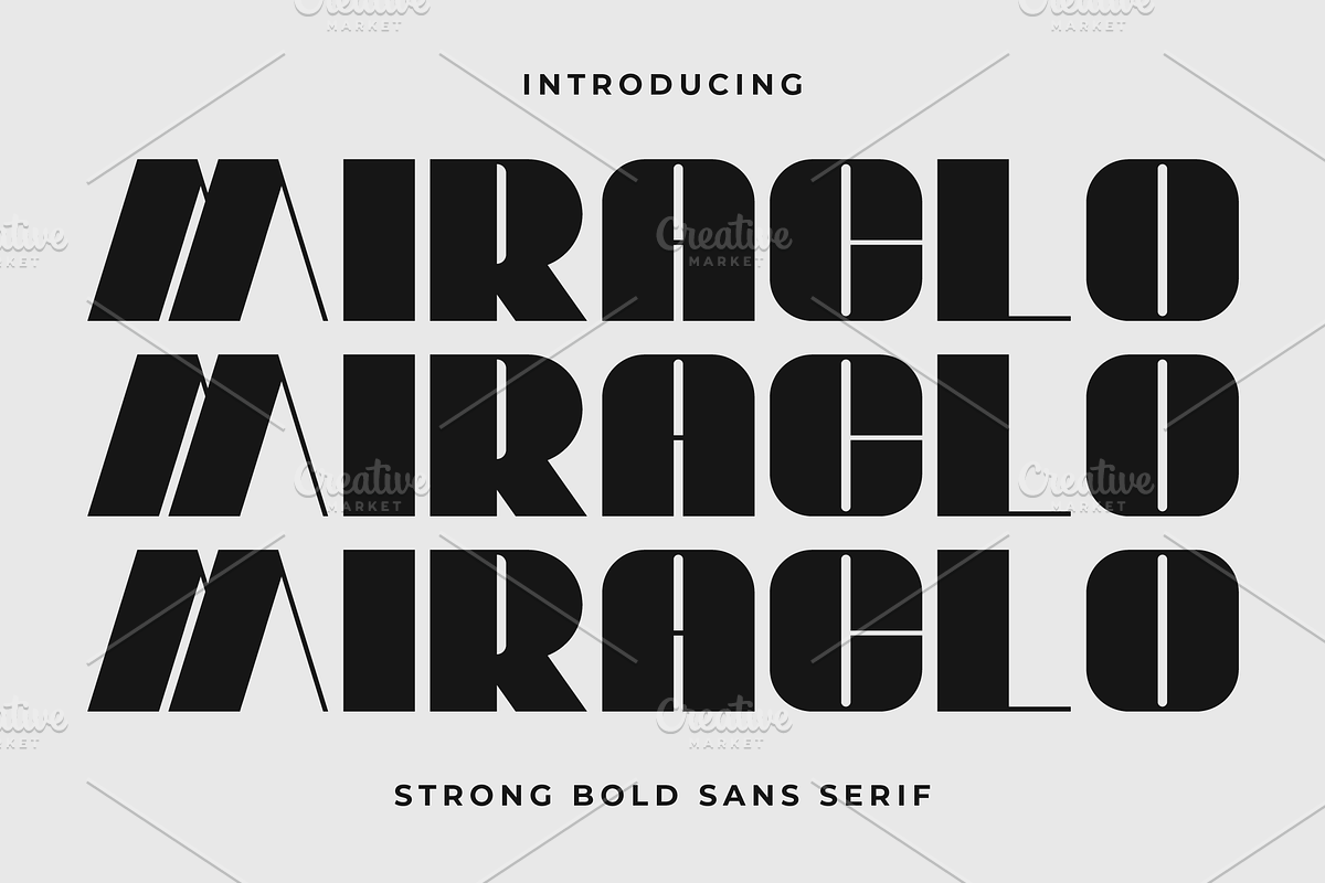 Miraclo Bold Display Font, a Sans Serif Font by Artiveko (Photo 1 of 8)
