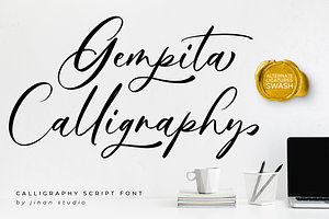 Gempita Calligraphy Script Font