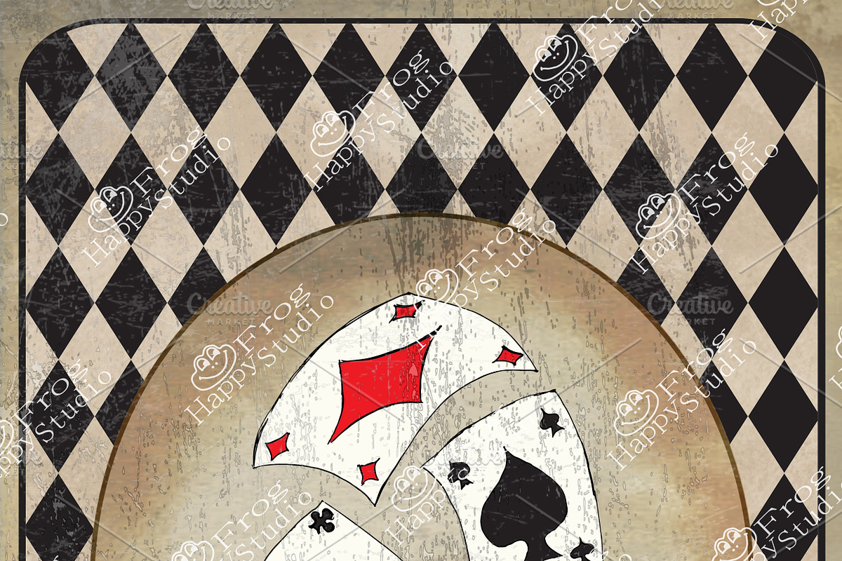 Alice in Wonderland Poster Cards, a Decorative Illustration by Arevka