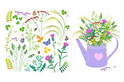 Summer Meadow Plants  and Insects, a Decorative Illustration by Valentyna Smordova (Thumbnail 3 of 4)