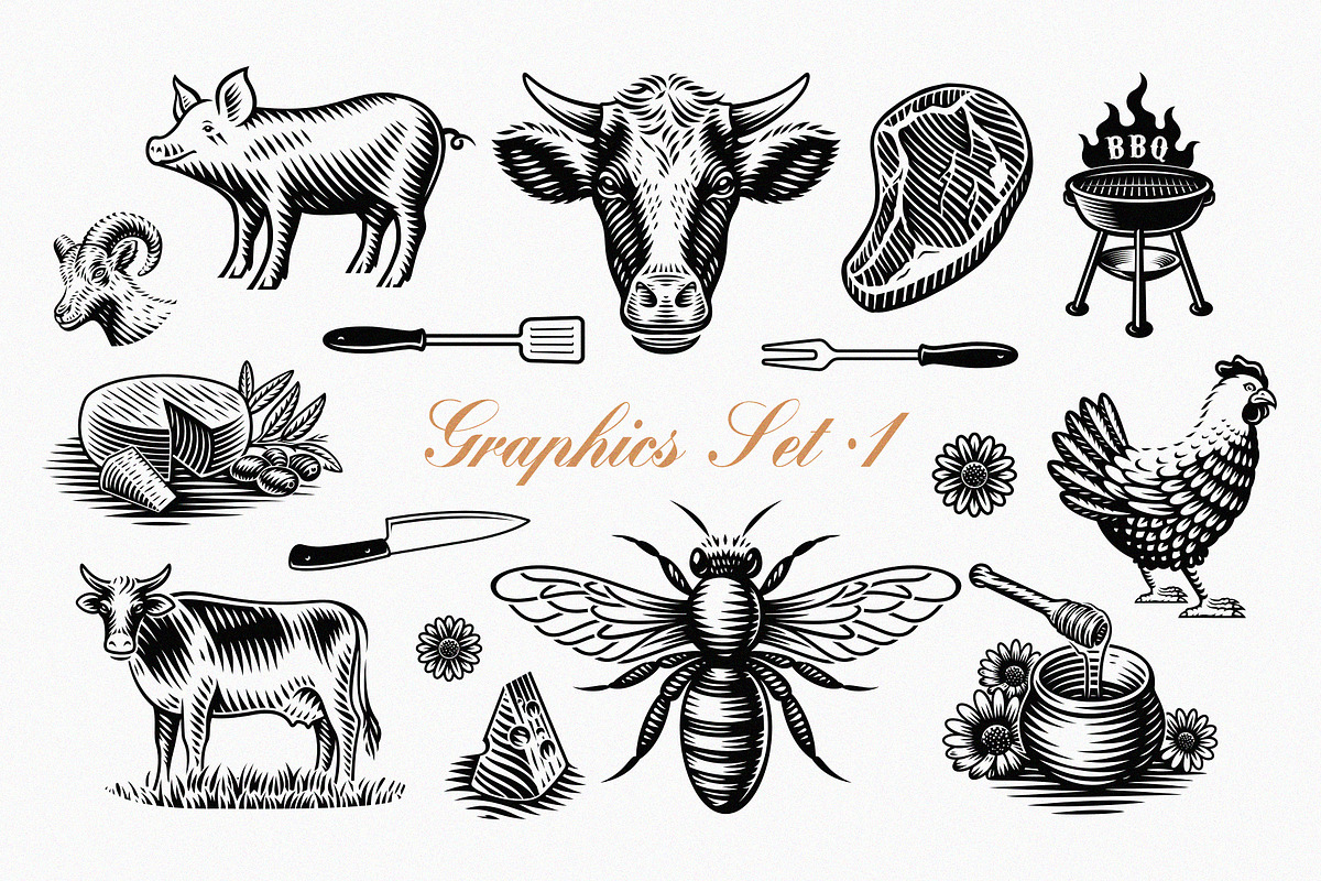 Vintage Fonts & Graphics Bundle, a Handwritten Font by Harry Kasyanov (Photo 10 of 16)