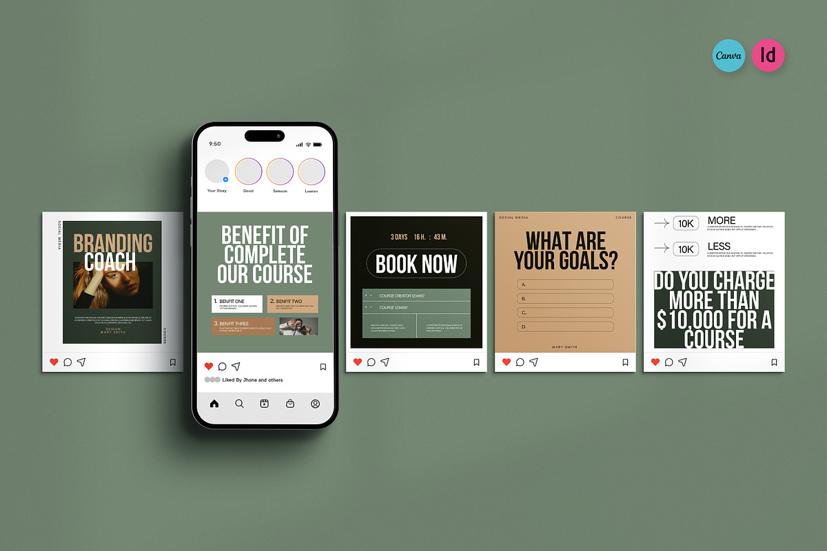 Branding Coach Template, a Social Media Template by Creatiya Type (Photo 1 of 6)