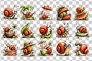 Summer Snail PNG Clipart Watercolor, a Seasonal Illustration by Nicolle's Colorful Art (Thumbnail 4 of 4)