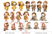 Whimsical Halloween Clipart, a Decorative Illustration by MockupWizard (Thumbnail 3 of 8)