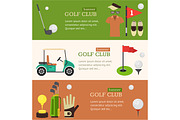 Golf Club Banner Flat Design Style, a Healthcare Illustration by Bigmouse_art (Thumbnail 3 of 4)