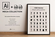 100 Vector Plant silhouettes, a Decorative Illustration by JAZZ STUDIO (Thumbnail 1 of 6)