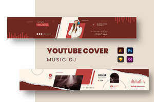 Music DJ Youtube Cover, a Social Media Template by MikroType Std