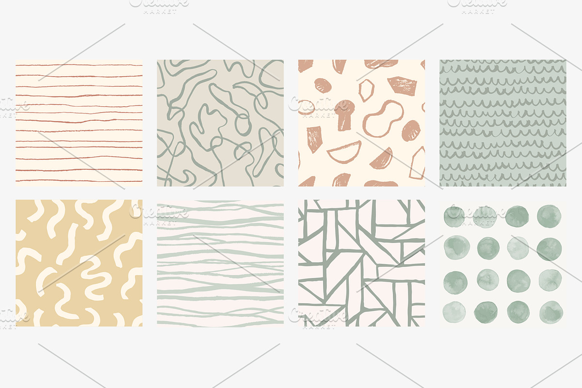 Hand drawn patterns, a Pattern Graphic by Magnia