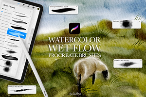 Wet Flow Procreate Brushes