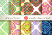 10 Floral Seamless Square Patterns, a Pattern Graphic by Patternalized (Thumbnail 1 of 4)