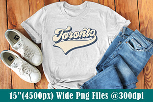 Toronto Png Svg Retro T-Shirt Design