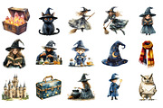 Wizard School Clipart Bundle, an Illustration by Designking (Thumbnail 2 of 5)