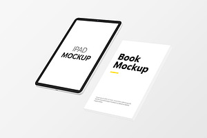 Book & IPad Mockup