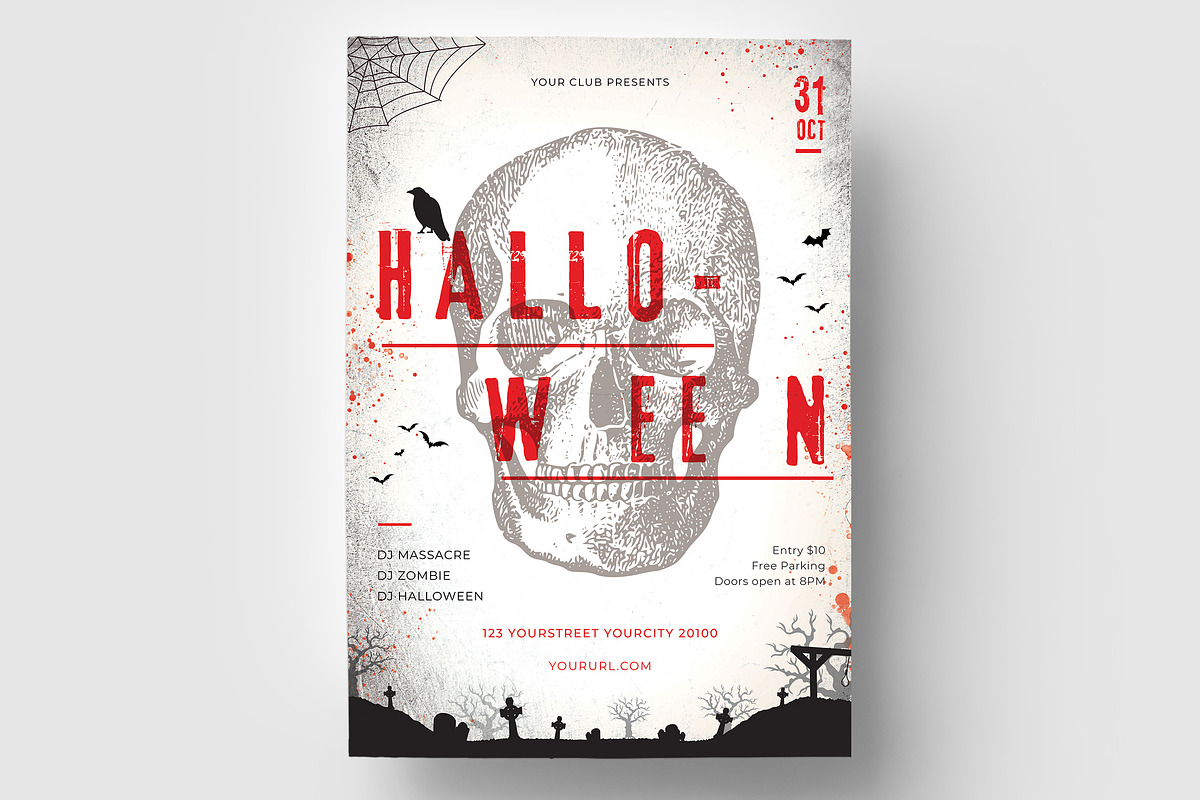 Halloween Flyer, a Flyer Template by Creativestoree (Photo 1 of 3)