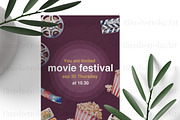 Watercolor Movie, Theatre, Popcorn, a Decorative Illustration by BrushstrokeArtGB (Thumbnail 8 of 9)