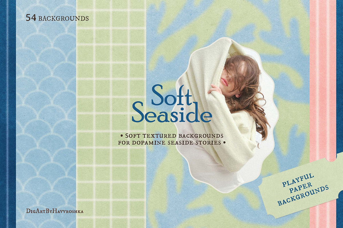 Soft Seaside – Textured backgrounds, a Background Graphic by DigARTbyHavroshka (Photo 1 of 11)