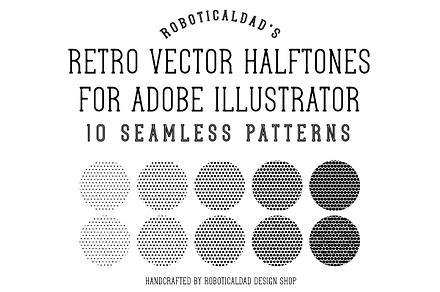 Retro Halftones For Illustrator, a Brushes & More by Kuya Carthy Art + Design