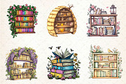Spring Bookshelves Clipart, an Illustration by Dream Creation (Thumbnail 6 of 6)