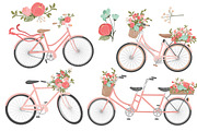 Mint & Coral Floral Bicycles, an Illustration by Amanda Ilkov (Thumbnail 5 of 5)