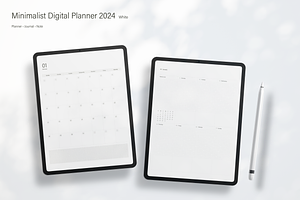 Digital Planner 2024 White