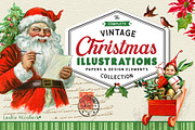 Complete Vintage Christmas Graphics, a Seasonal Illustration by French Kiss Collections (Thumbnail 1 of 28)