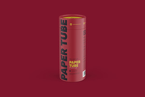 Closed Paper Tube Mockup 103x240mm