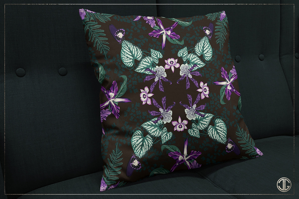 THE ORCHIDS seamless vector pattern, a Pattern Graphic by C & G (Photo 8 of 9)