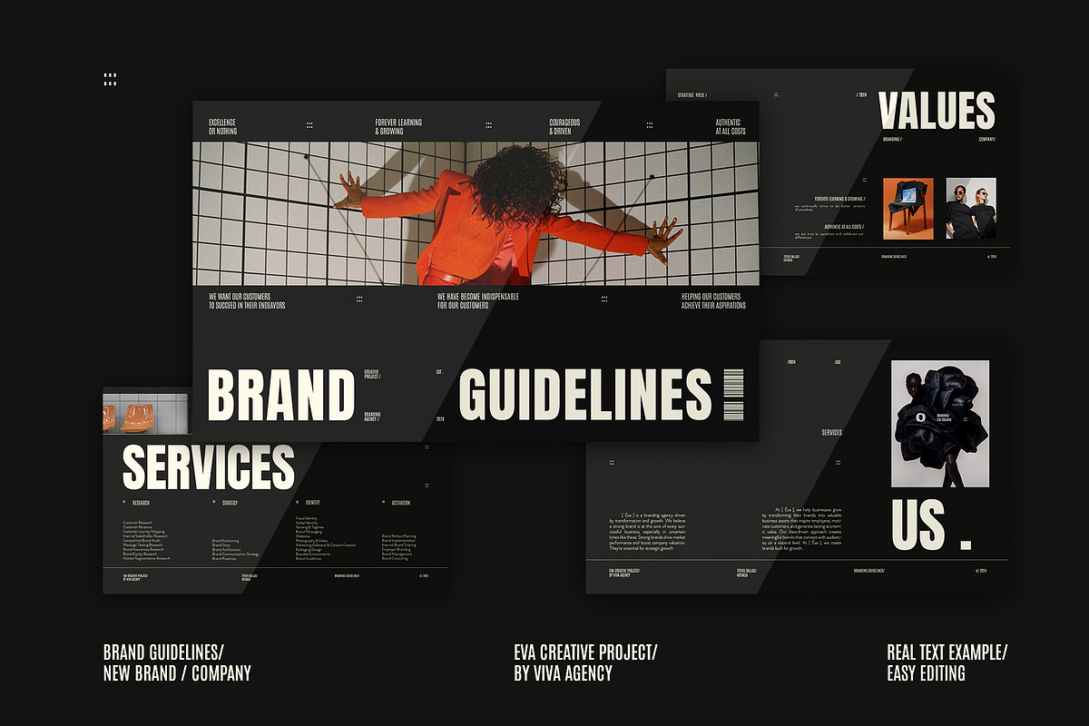 BRAND GUIDELINES | ÉVA & Co Template, a Presentation Template by Viva Agency (Photo 1 of 9)