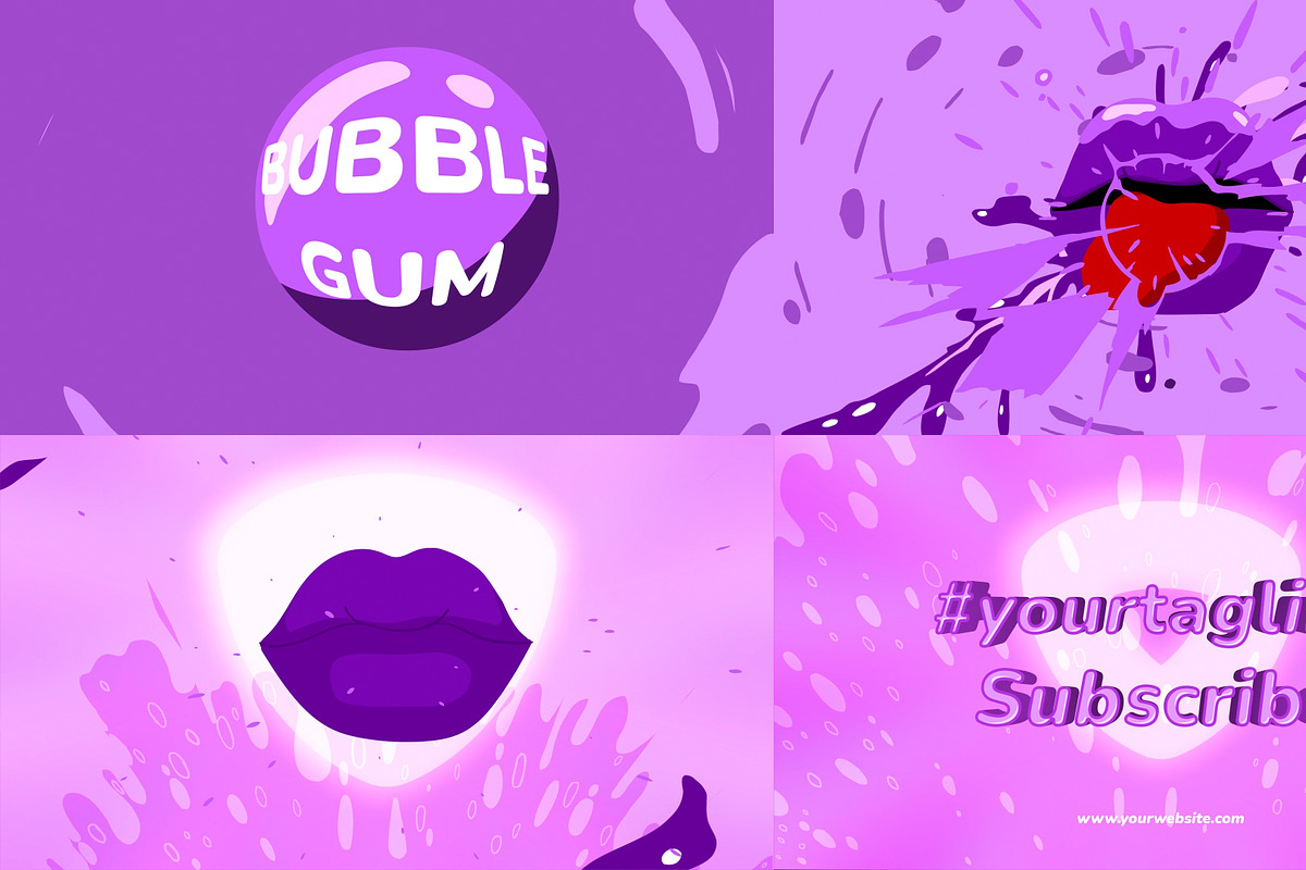 Bubble Gum Logo for DaVinci Resolve, a Templates & Theme by FlashFXbox (Photo 1 of 2)