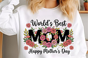 World's Best Mom Floral PNG, Mothers, an Illustration by Designking (Thumbnail 4 of 5)